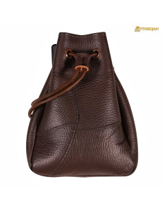 Medieval brown horn belt bag (21.5 cm.)