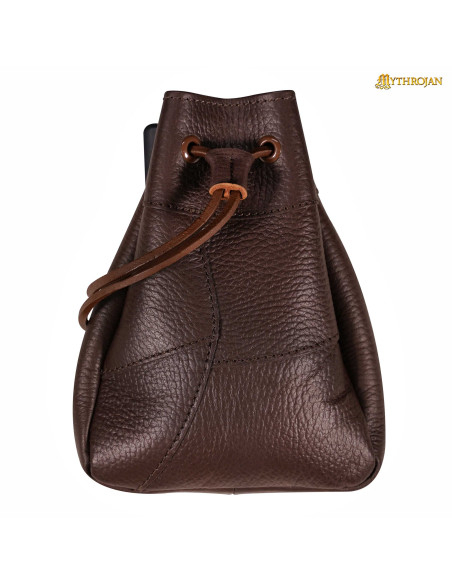 Medieval brown horn belt bag (21.5 cm.)
