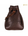 Medieval brown horn belt bag (21.5 cm.)