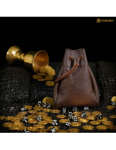 Medieval brown horn belt bag (21.5 cm.) 2