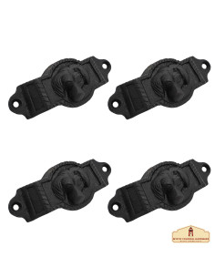 Pack of 4 medieval wrought iron animal style handles (9 cm.)