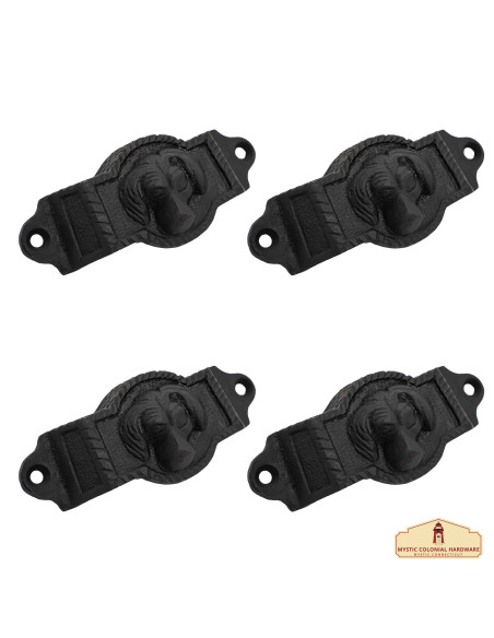 Pack of 4 medieval wrought iron...