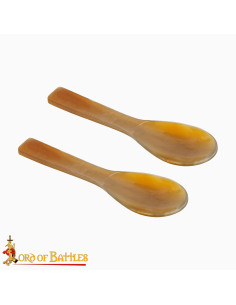 Set of 2 real horn spoons (12.7 cm.) 2