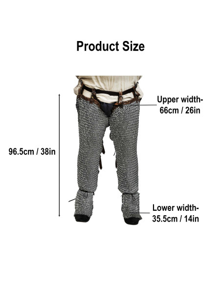 Mild steel chain mail legs, riveted...