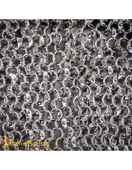 Mild steel chain mail legs, riveted...