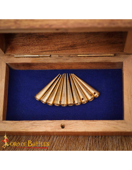 Pack of 10 medieval aglets in solid...