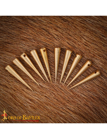 Pack of 10 medieval aglets in solid...
