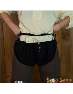Medieval padded belt with laces, natural color 2