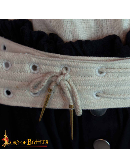 Medieval padded belt with laces,...
