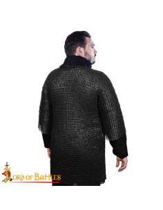 Haubergeon model mild steel chain mail, blackened finish... 2