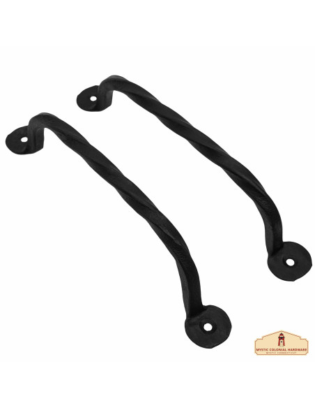 Set of 2 rustic medieval wrought iron...