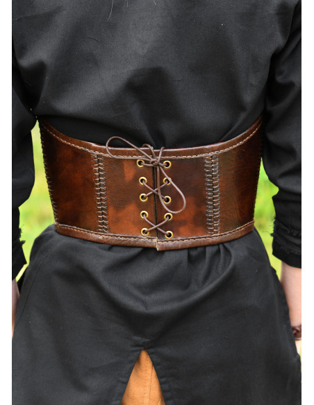 Medieval decorated leather corset,...