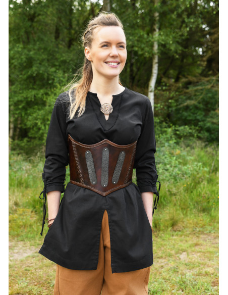 Medieval decorated leather corset,...