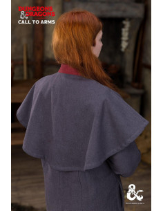 Dungeons and Dragons Warlock short cape, grey-red 2
