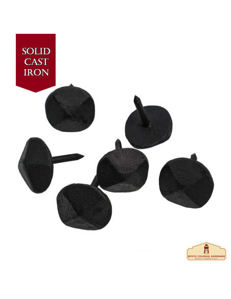 Set of 6 wrought iron nails blackened...