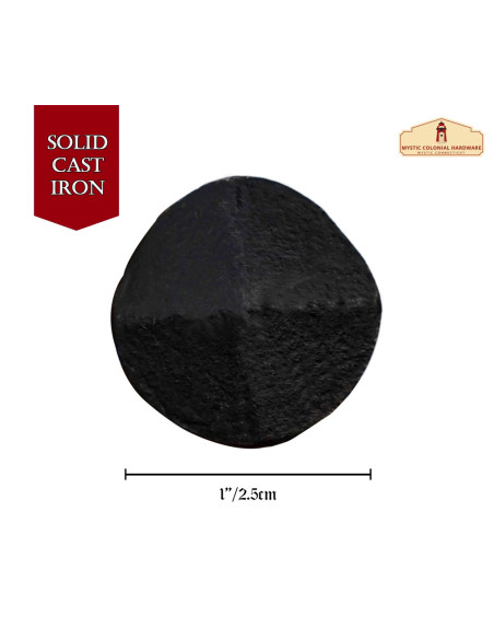 Set of 6 wrought iron nails blackened...