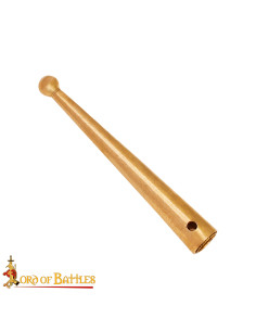 Set of 10 medieval brass aglets with rounded tips (3.7 cm.)