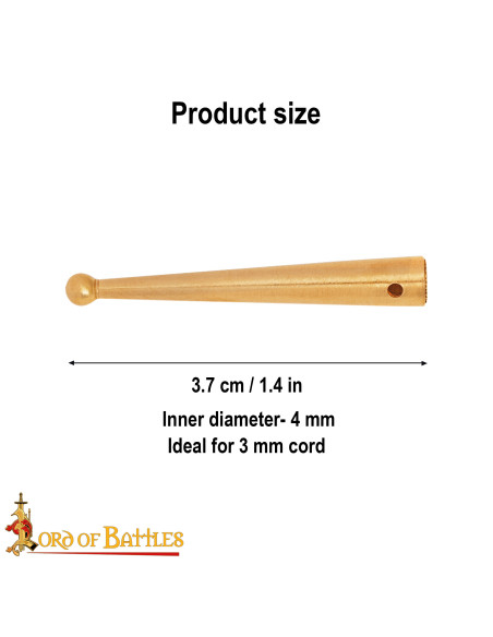 Set of 10 medieval brass aglets with... Set of 10 medieval brass aglets with...