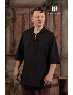 Medieval summer shirt Aton, black