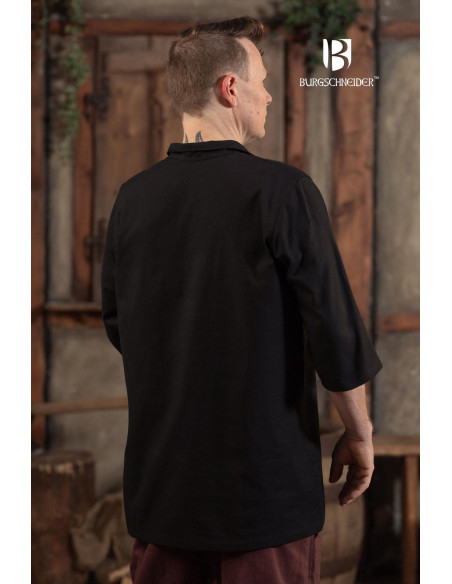 Medieval summer shirt Aton, black