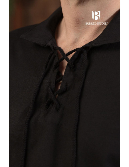 Medieval summer shirt Aton, black