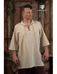 Medieval summer shirt Aton, natural white