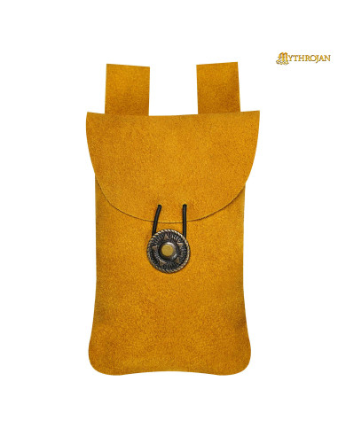 Medieval fanny pack bag for recreationists, yellow