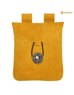 Medieval fanny pack bag for recreationists, yellow 2