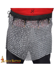 Mild steel chain mail skirt riveted in dome (8 mm.)