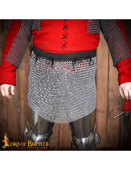 Mild steel chain mail skirt riveted... Mild steel chain mail skirt riveted...