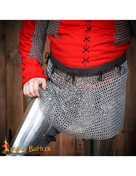 Mild steel chain mail skirt riveted... Mild steel chain mail skirt riveted...