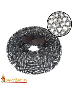 Medieval chain mail gorget mild steel (8mm.)