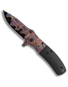 Albainox pocket knife 3D design red damask (8.50 cm.)