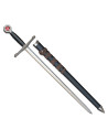 Decorative sword with Templar Cross model scabbard, black (60 cm.)