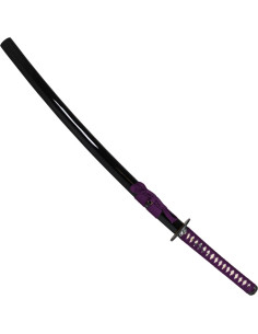 Purple Katana Samurai Damascus Pattern, 8000 Layers