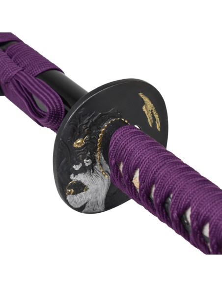 Purple Katana Samurai Damascus...