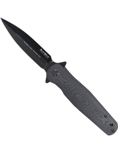 Black Field Double Action knife, G10...