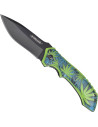 Marijuana design field knife (9.5 cm.)