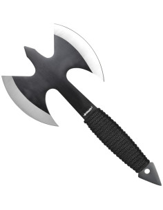 Functional double blade ax with sheath (25.5 cm.)