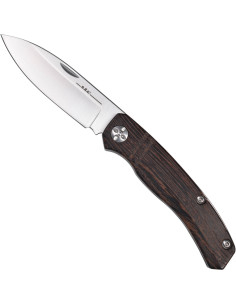EDC pocket knife with wooden handle (8.5 cm.)