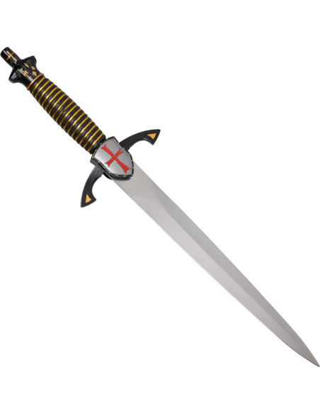 Decorative Templar dagger with golden...