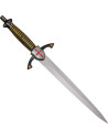 Decorative Templar dagger with golden handle and sheath (37 cm.)