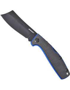 Carbon fiber handle pocket knife with wide blade (9 cm.)