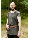 Medieval sleeveless tunic model Clement, olive green