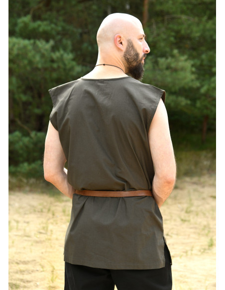 Medieval sleeveless tunic model...