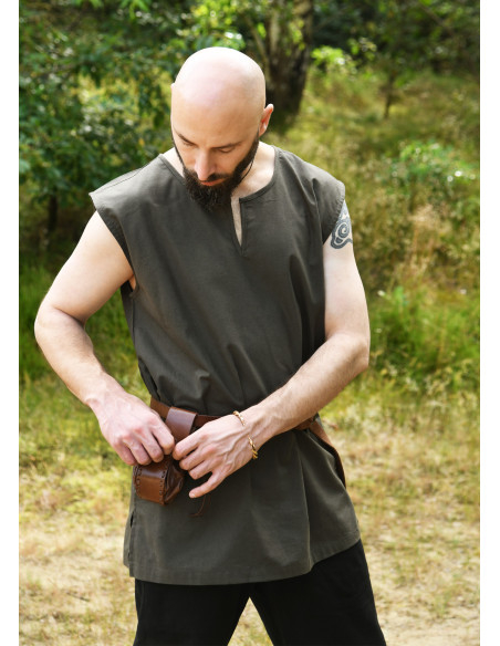 Medieval sleeveless tunic model...