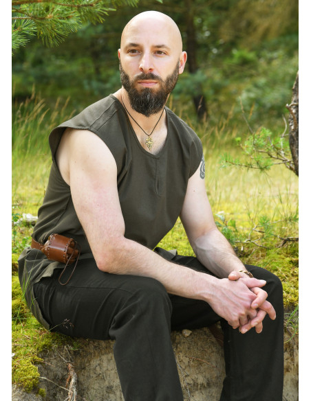 Medieval sleeveless tunic model...