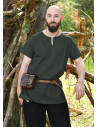Medieval short sleeve tunic, Sigmund model, olive green