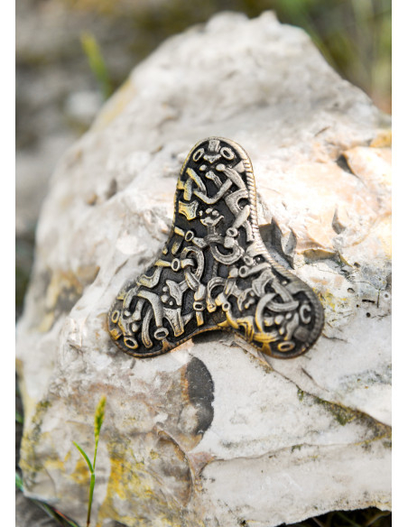 Viking brooch with clover fibula in...