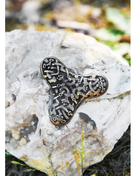 Viking brooch with clover fibula in...